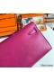 Hermes Kelly Cut Handmade Bag in Rose Purple Swift Leather