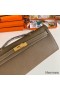 Hermes Kelly Cut Handmade Bag in Taupe Epsom Calfskin