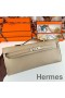Hermes Kelly Cut Handmade Bag in Tourterelle Epsom Calfskin