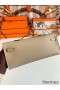 Hermes Kelly Cut Handmade Bag in Tourterelle Epsom Calfskin