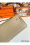 Hermes Kelly Cut Handmade Bag in Tourterelle Epsom Calfskin