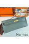 Hermes Kelly Cut Handmade Bag in Vert Amande Epsom Calfskin