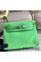 Hermes Kelly Danse Handmade Bag In Green Swift Leather