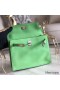 Hermes Kelly Danse Handmade Bag In Green Swift Leather