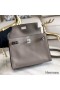 Hermes Kelly Danse Handmade Bag In Grey Swift Leather
