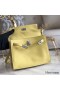 Hermes Kelly Danse Handmade Bag In Jaune Swift Leather