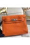 Hermes Kelly Danse Handmade Bag In Orange Swift Leather