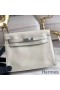 Hermes Kelly Danse Handmade Bag In White Swift Leather