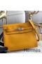 Hermes Kelly Danse Handmade Bag In Yellow Swift Leather