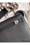 Hermes Kelly Danse II Bag In Black Evercolor Calfskin
