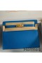 Hermes Kelly Danse II Bag In Blue Hydra Evercolor Calfskin