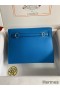 Hermes Kelly Danse II Bag In Blue Hydra Evercolor Calfskin