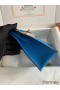 Hermes Kelly Danse II Bag In Blue Hydra Evercolor Calfskin