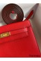 Hermes Kelly Danse II Bag In Red Evercolor Calfskin