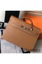 Hermes Kelly Depeche 38 Briefcase In Brown Calfskin
