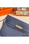 Hermes Kelly Depeches 25 Pouch in Blue Saphir Epsom Calfskin