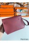 Hermes Kelly Depeches 25 Pouch in Bordeaux Epsom Calfskin