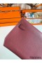 Hermes Kelly Depeches 25 Pouch in Bordeaux Epsom Calfskin