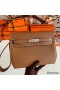 Hermes Kelly Depeches 25 Pouch in Gold Epsom Calfskin