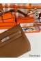 Hermes Kelly Depeches 25 Pouch in Gold Epsom Calfskin