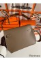 Hermes Kelly Depeches 25 Pouch in Taupe Epsom Calfskin