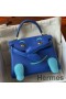 Hermes Kelly Doll Quelle Idole Bag in Blue Swift Calfskin