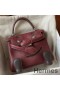 Hermes Kelly Doll Quelle Idole Bag in Bordeaux Swift Calfskin