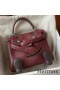 Hermes Kelly Doll Quelle Idole Bag in Bordeaux Swift Calfskin