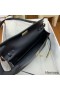 Hermes Kelly Elan Handmade Bag In Black Chevre Mysore Leather