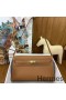 Hermes Kelly Elan Handmade Bag In Gold Chevre Mysore Leather