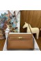 Hermes Kelly Elan Handmade Bag In Gold Chevre Mysore Leather