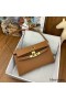 Hermes Kelly Elan Handmade Bag In Gold Epsom Leather