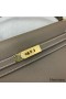 Hermes Kelly Elan Handmade Bag In Taupe Chevre Mysore Leather