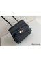 Hermes Kelly En Desordre 20 Handmade Bag In Black Epsom Calfskin