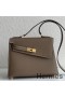 Hermes Kelly En Desordre 20 Handmade Bag In Taupe Epsom Calfskin