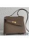 Hermes Kelly En Desordre 20 Handmade Bag In Taupe Epsom Calfskin