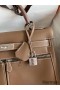 Hermes Kelly Lakis 32 Handmade Bag In Taupe Swift Calfskin