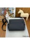 Hermes Kelly Messenger Bag in Black Clemence Leather