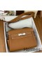Hermes Kelly Messenger Bag in Gold Clemence Leather