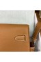 Hermes Kelly Messenger Bag in Gold Clemence Leather