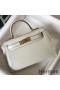Hermes Kelly Mini II Bag In Beton Embossed Crocodile Leather