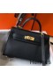Hermes Kelly Mini II Bag In Black Epsom Leather GHW