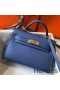 Hermes Kelly Mini II Bag In Blue Agate Epsom Leather GHW