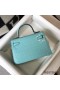 Hermes Kelly Mini II Bag In Blue Atoll Embossed Crocodile Leather