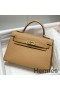 Hermes Kelly Mini II Bag In Chai Epsom Leather GHW