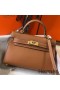Hermes Kelly Mini II Bag In Gold Epsom Leather GHW