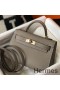 Hermes Kelly Mini II Bag In Gris Asphalt Epsom Leather GHW