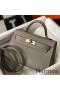 Hermes Kelly Mini II Bag In Gris Asphalt Epsom Leather GHW