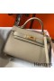 Hermes Kelly Mini II Bag In Gris Tourterelle Epsom Leather GHW