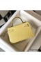 Hermes Kelly Mini II Bag In Jaune Poussin Embossed Crocodile Leather